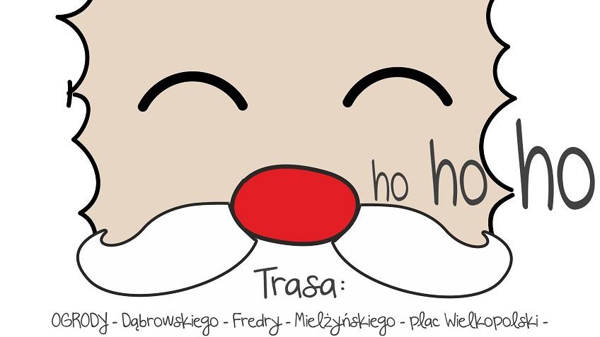 Narysowana twarz Św. Mikołaja