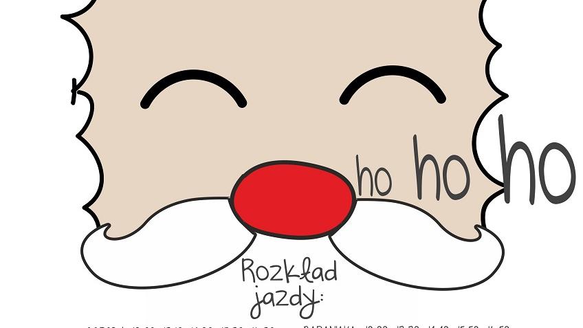 Narysowana twarz Św. Mikołaja