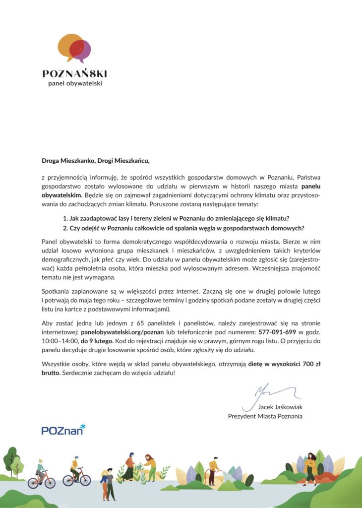 Plakat Rada Osiedla Ogrody Poznań