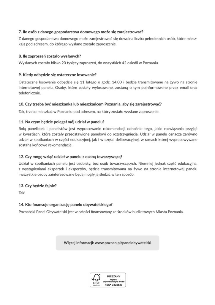 Plakat Rada Osiedla Ogrody Poznań