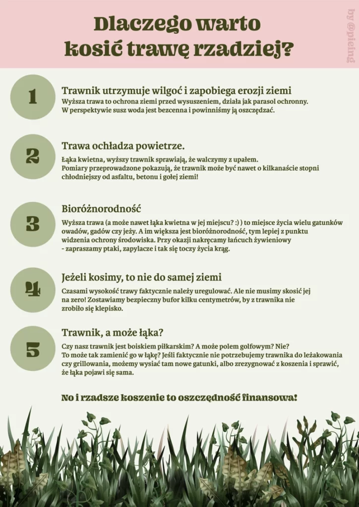 Plakat o koszeniu trawy