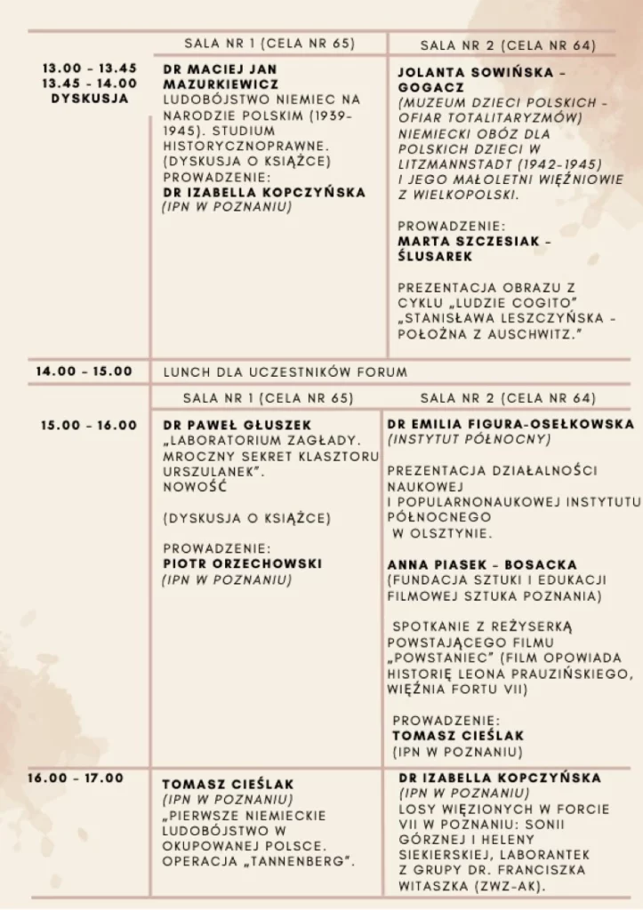 IV Wielkopolskie Forum Pamięci Narodowej Program 3