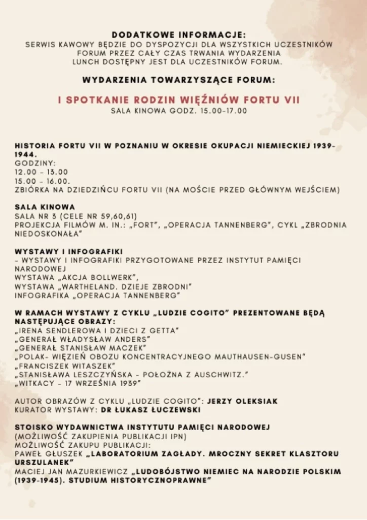 IV Wielkopolskie Forum Pamięci Narodowej Program 4