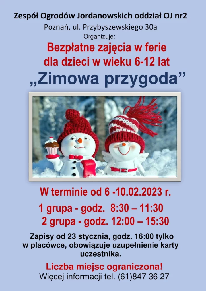 Zima 2023 Osiedle Ogrody plakat