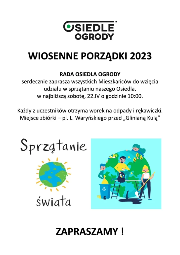 Sprzątanie Świata 2023 plakat A4